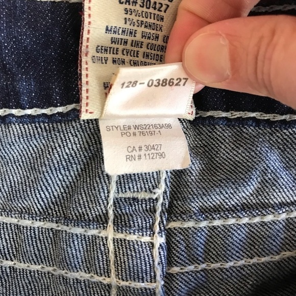 True Religion Billy Straight Flap Pocket Jeans 26 - Picture 7 of 7